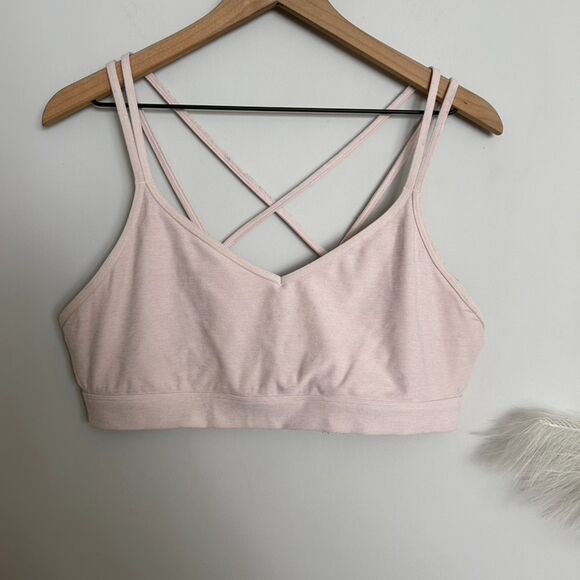 Old Navy Active Light Pink Cross Back Bra - Picture 1 of 6